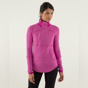 NWOT Lululemon Base Runner 1/2 Zip
Mini Check Pique Raspberry / Raspberry